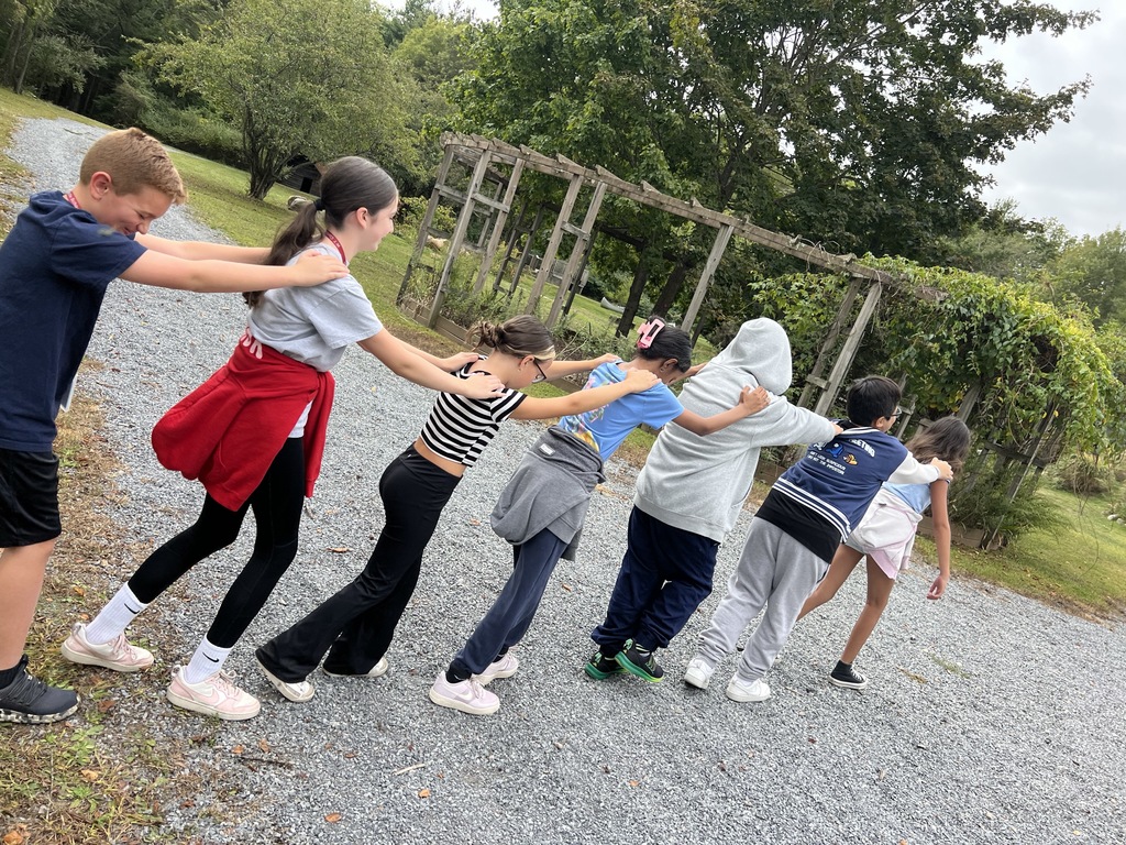 Students in a conga line