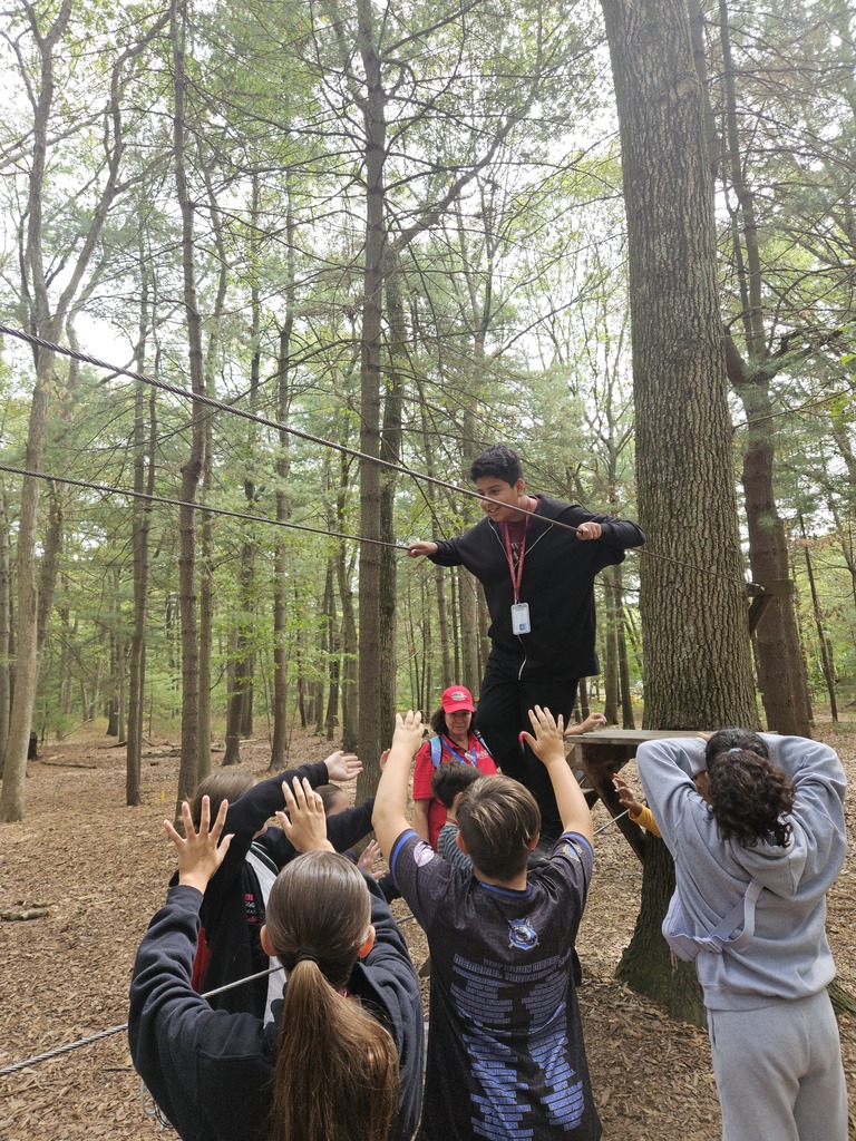 Group challenge on a tightrope