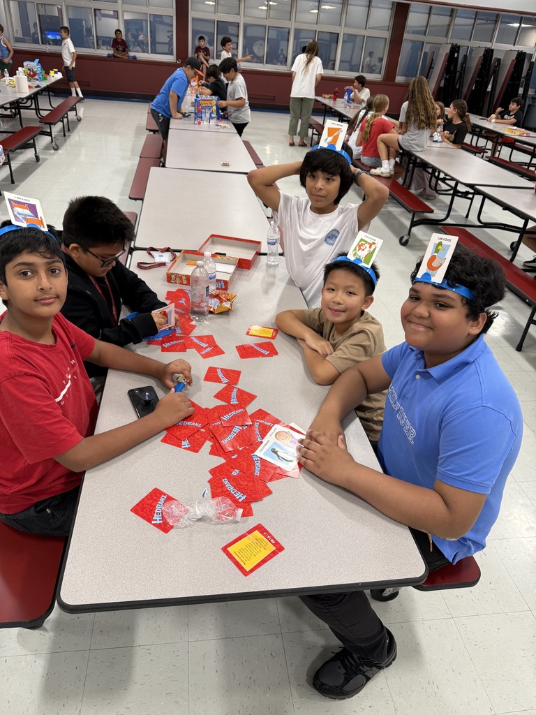 Students playing game Headbands