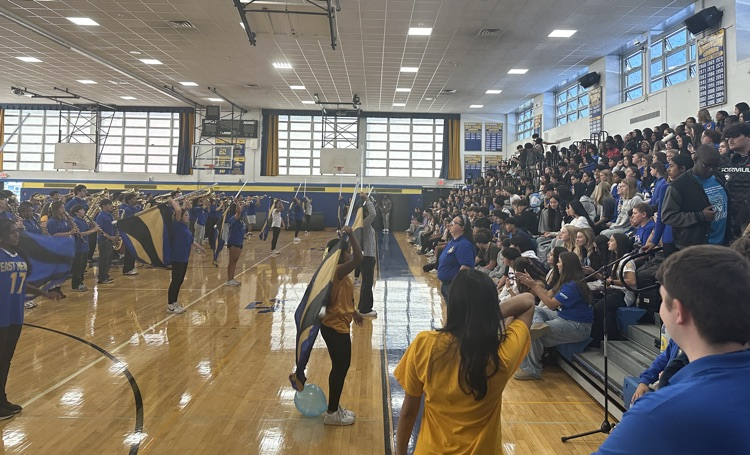 East Meadow Marching Band and Pep Rally