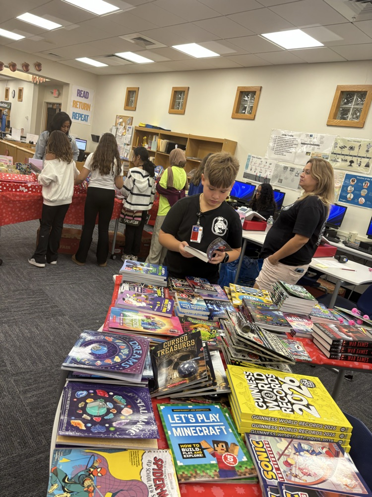 Scholastic Book Fair sponsored by PTA - During ELA classes 10/8-10/10