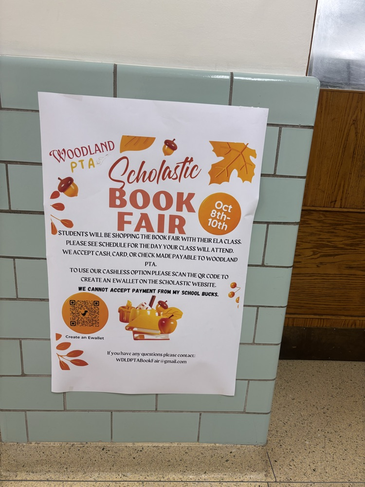 Scholastic Book Fair sponsored by PTA - During ELA classes 10/8-10/10