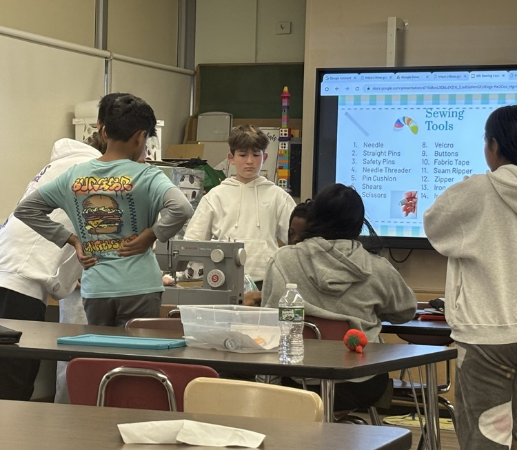 Our Family & Consumer Science students are exploring careers in fashion!  They are learning sewing skills and getting ready to design and sew their own aprons.  Creativity in action! 🧵✂️