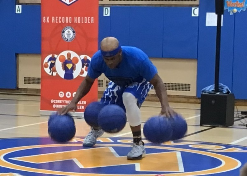 Corey the Dribbler visit McVey.