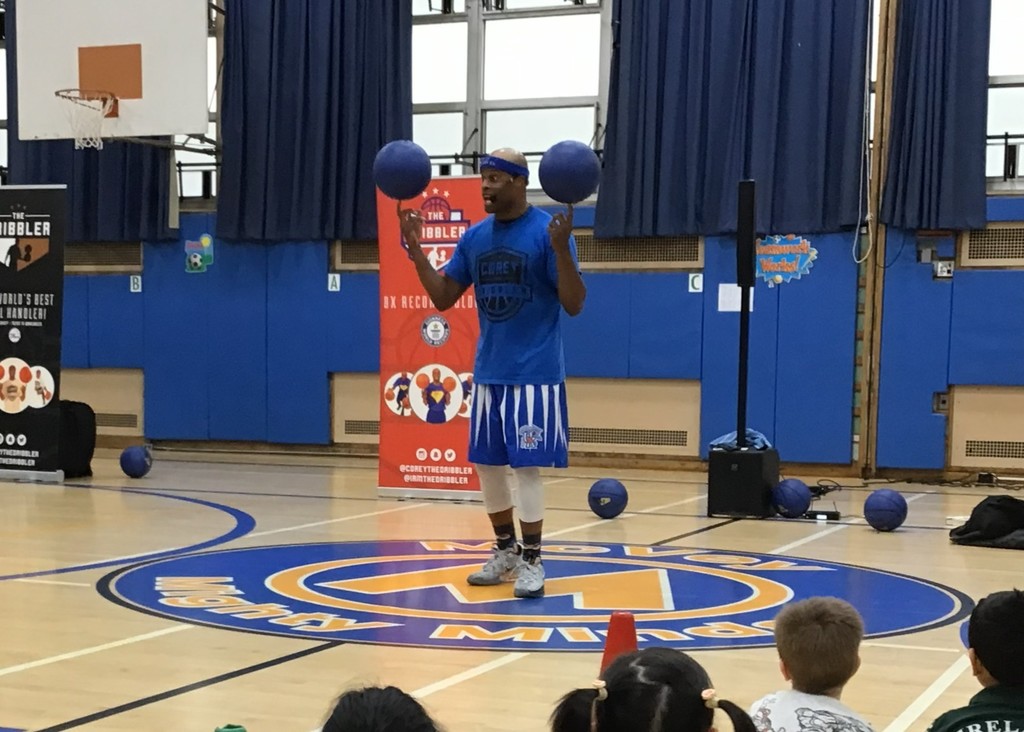 Corey the Dribbler visit McVey.
