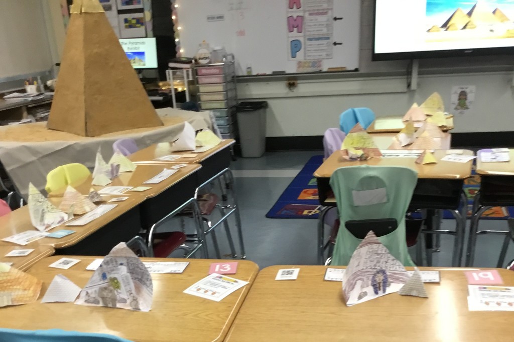 First grade at McVey learning about Egypt.