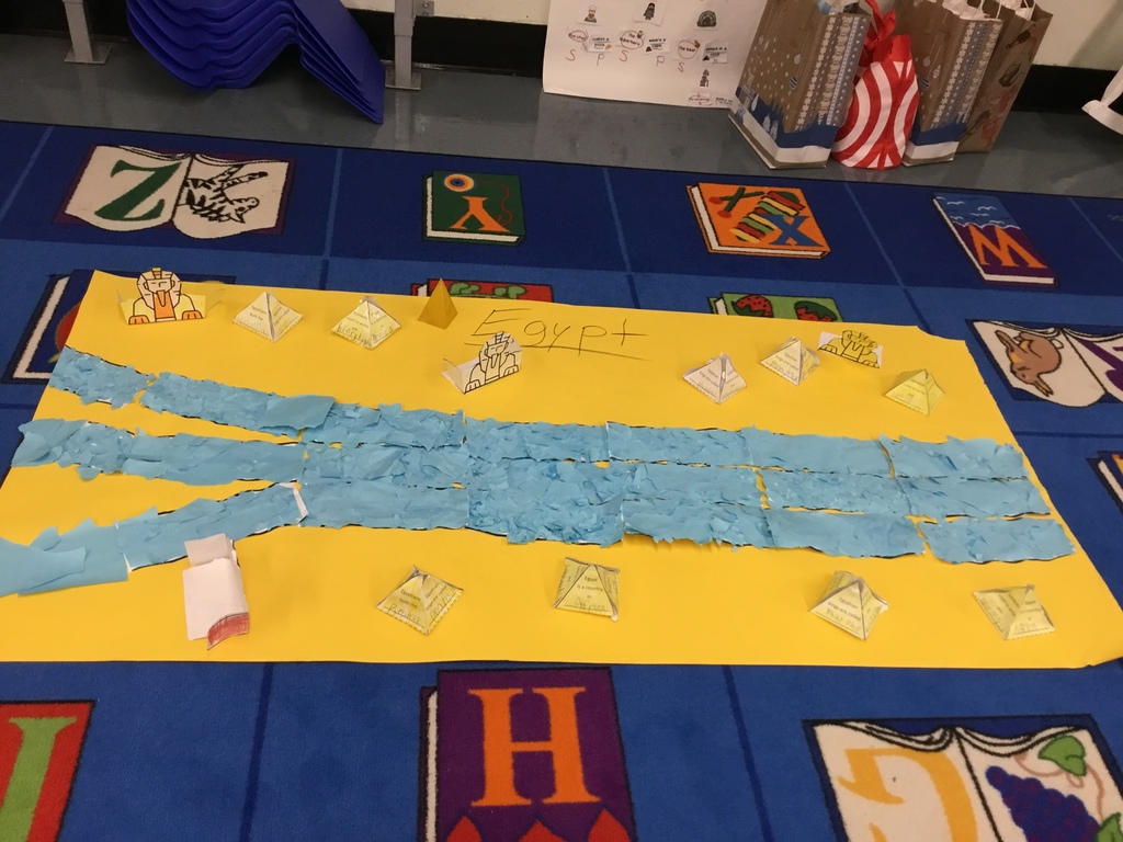 First grade at McVey learning about Egypt.