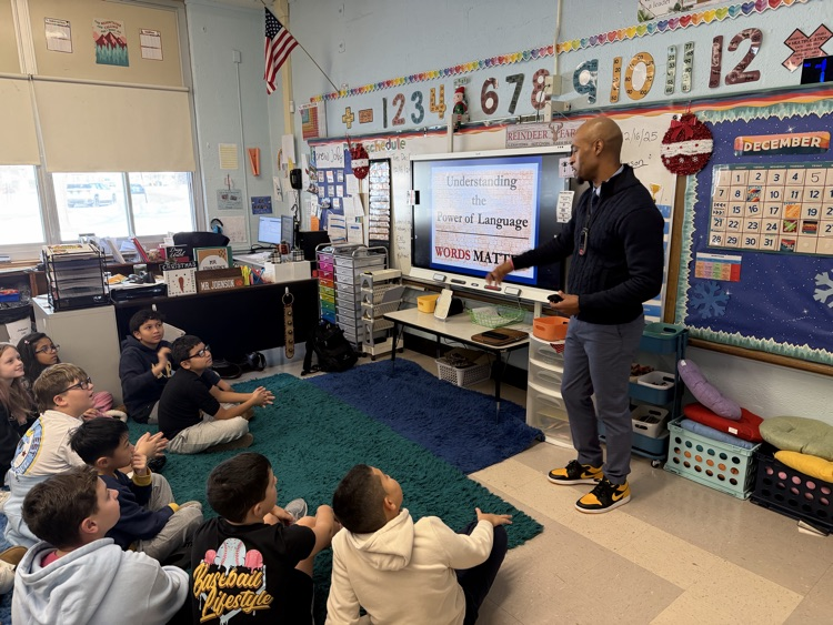 students and presenter