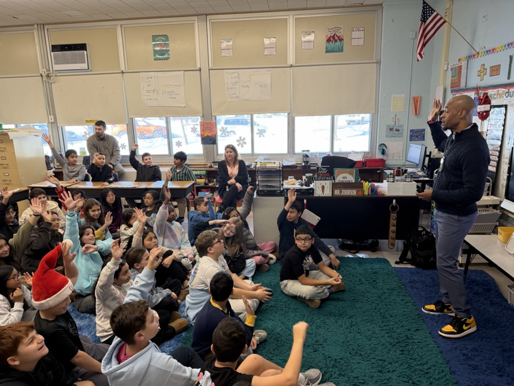 students and presenter