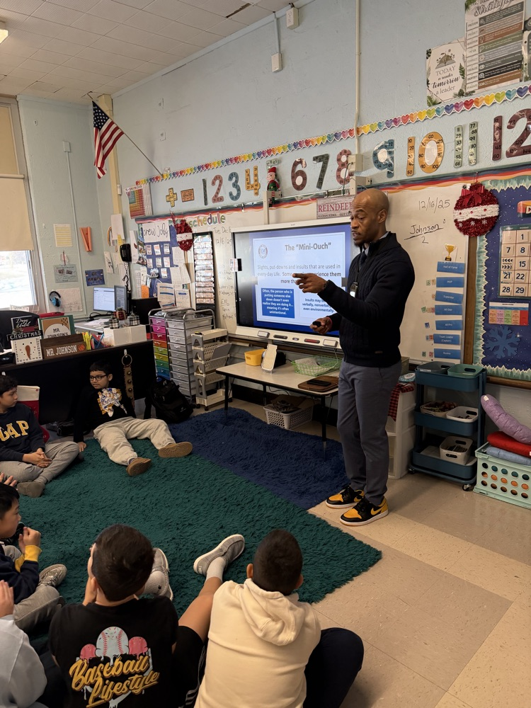 students and presenter