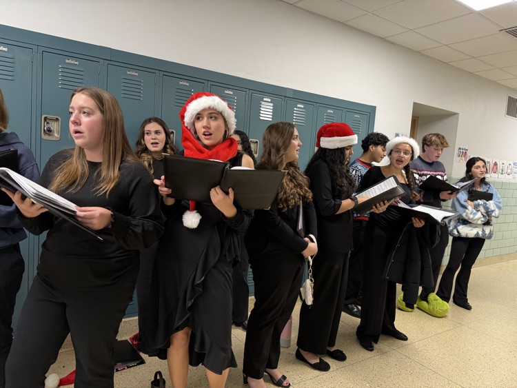 EMHS Chamber choir sings in the hallways!
