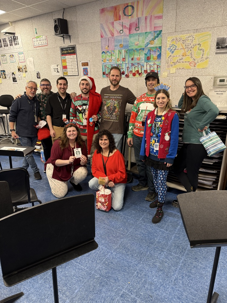 The Woodland music staff gets in the holiday spirit!