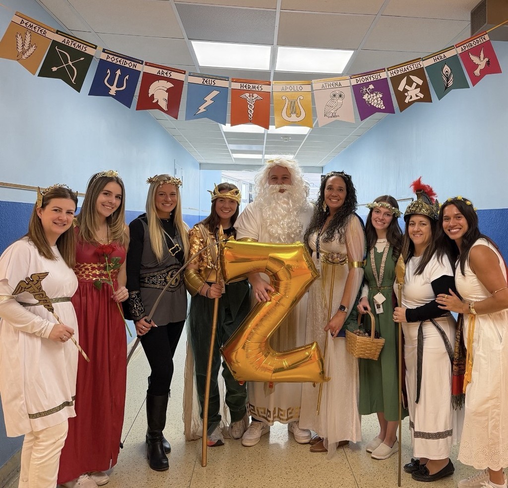2nd grade teachers and students learning about Greek Mythology