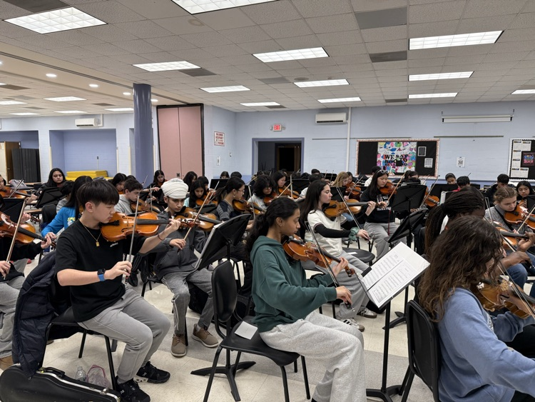 combined orchestra rehearsal