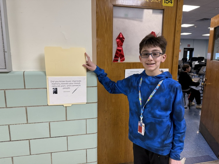 Look for music facts around the building!