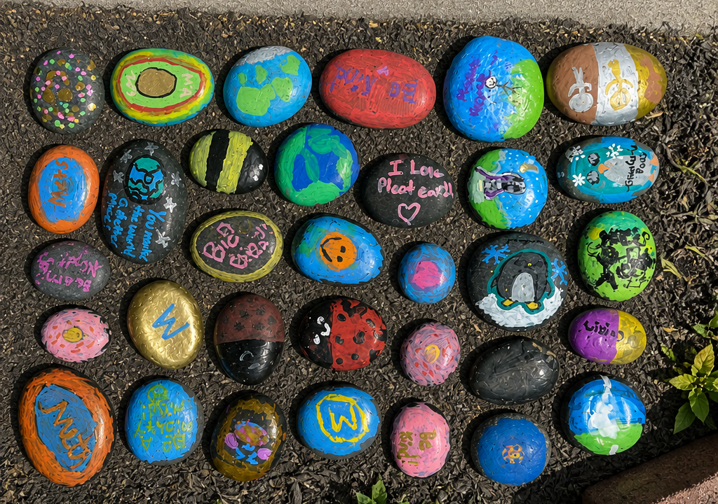Earth Savers Club painting rocks