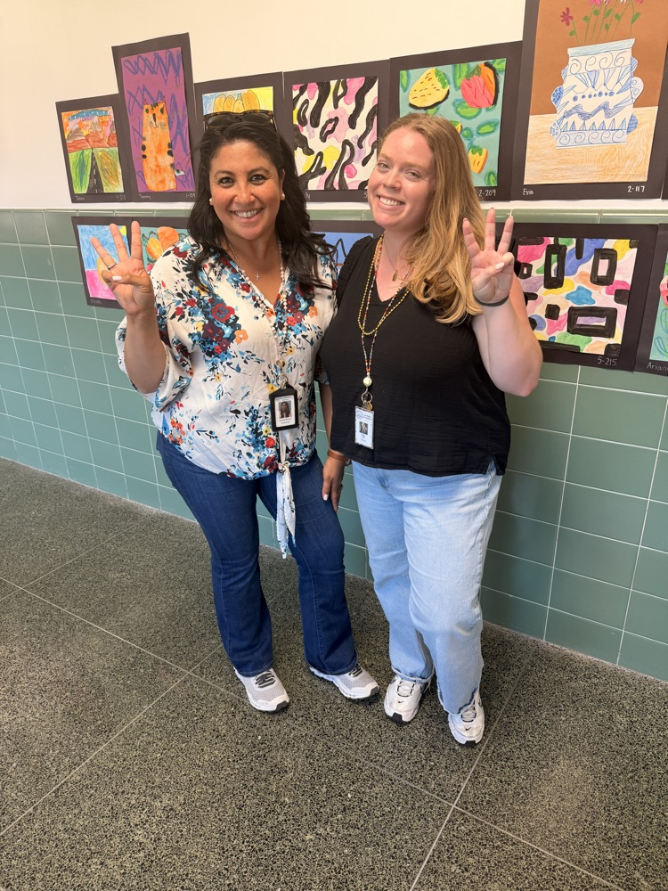 Ms. Hall and Dr. Mandaro are getting their steps in!