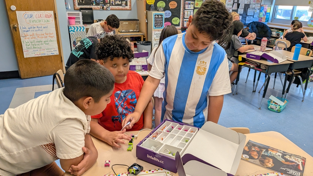 students working in stem