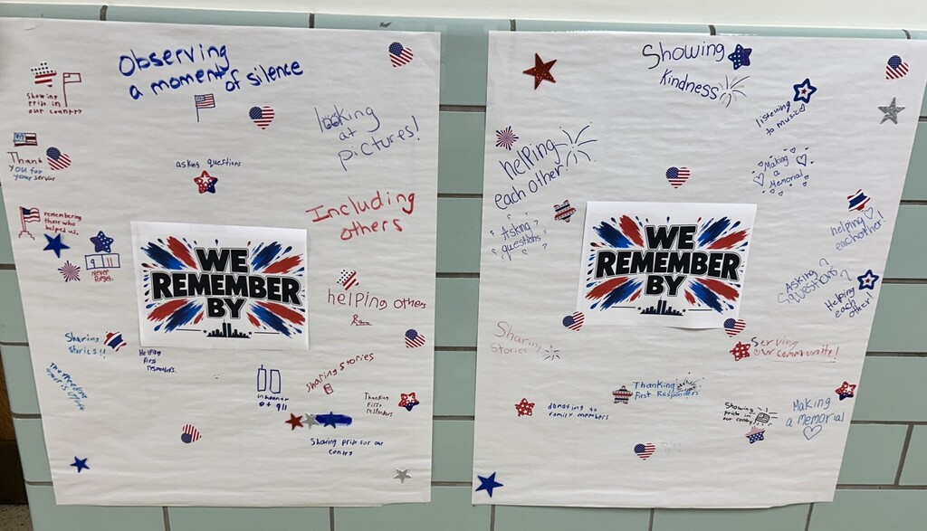 Remembrance. Unity. Hope. Our middle school students participated in meaningful activities to learn about and remember September 11th. Through reflection, discussion, and learning, students had the opportunity to understand the significance of this day and its impact on our history. As we mark 25 years, we continue to remember and learn together.