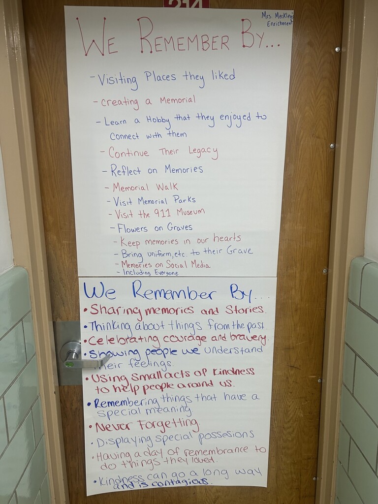 Remembrance. Unity. Hope. Our middle school students participated in meaningful activities to learn about and remember September 11th. Through reflection, discussion, and learning, students had the opportunity to understand the significance of this day and its impact on our history. As we mark 25 years, we continue to remember and learn together.