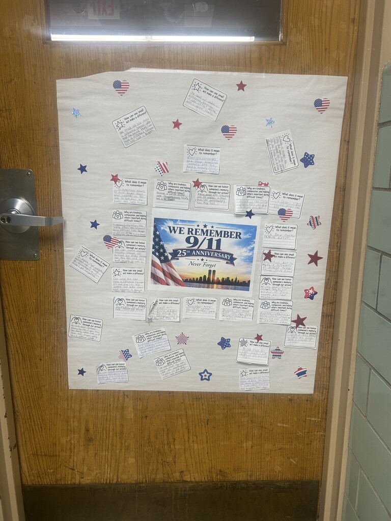 Remembrance. Unity. Hope. Our middle school students participated in meaningful activities to learn about and remember September 11th. Through reflection, discussion, and learning, students had the opportunity to understand the significance of this day and its impact on our history. As we mark 25 years, we continue to remember and learn together.
