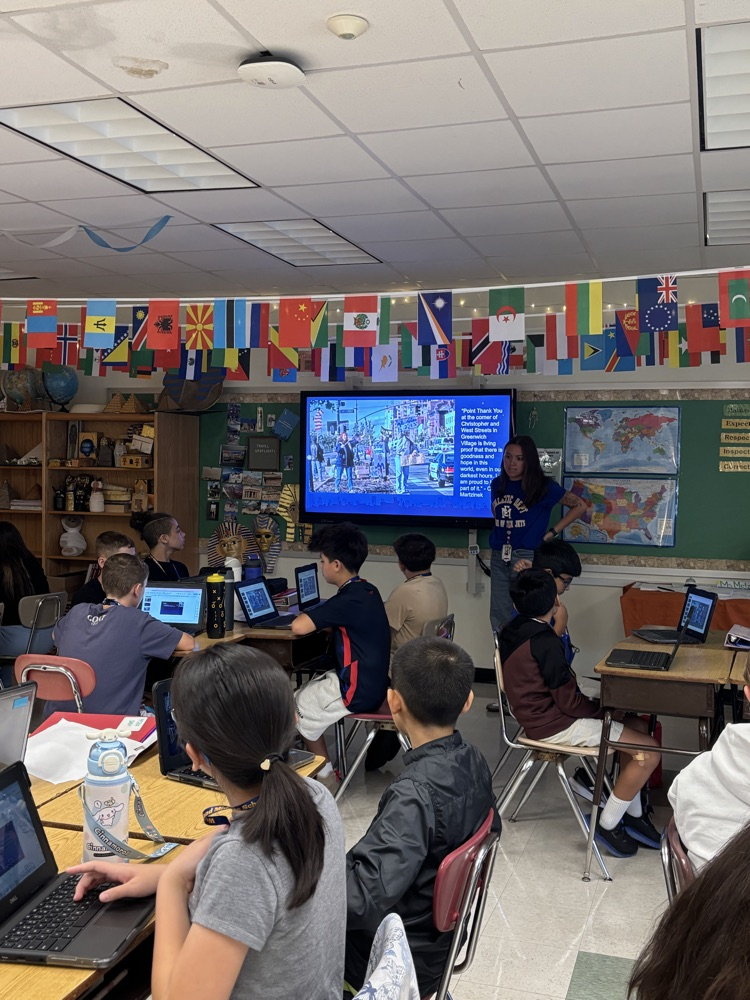 classroom in a lesson honoring September 11
