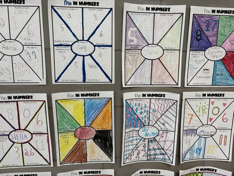 🔢✨ Us in Numbers! ✨🔢 Our mathematicians discovered that numbers can tell a story! Students used numbers to represent different parts of their lives—from birthdays and pets to the letters in their names 🐾🎂