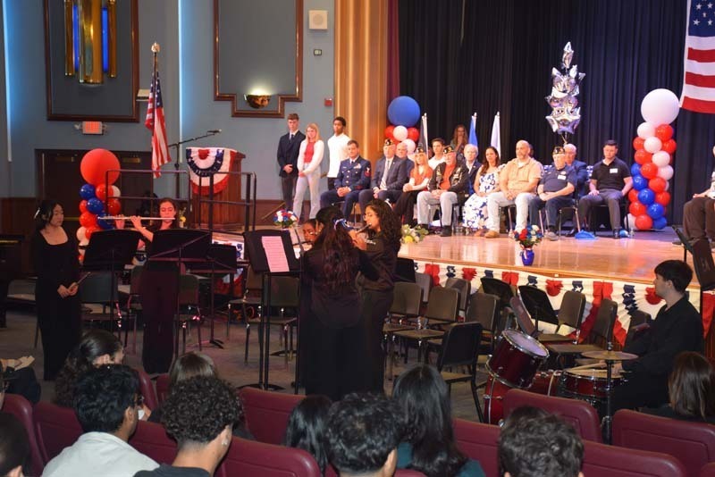 Student musicians at both high schools performed numerous songs to recognize all of the veterans in attendance.