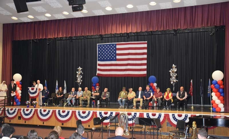 Student musicians at both high schools performed numerous songs to recognize all of the veterans in attendance.
