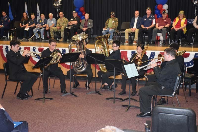 Student musicians at both high schools performed numerous songs to recognize all of the veterans in attendance.