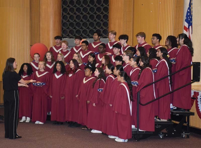 Student musicians at both high schools performed numerous songs to recognize all of the veterans in attendance.
