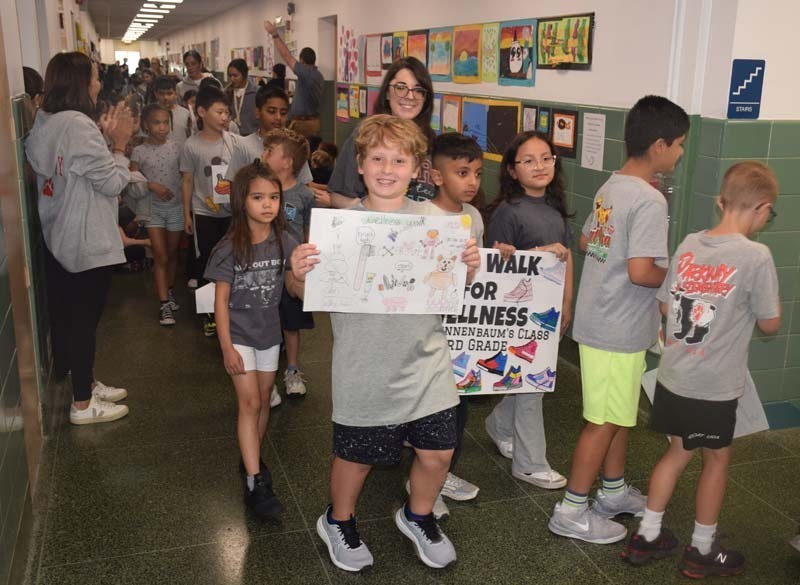 Parkway Elementary School in East Meadow concluded Mental Health Awareness Month with their annual Wellness Walk.