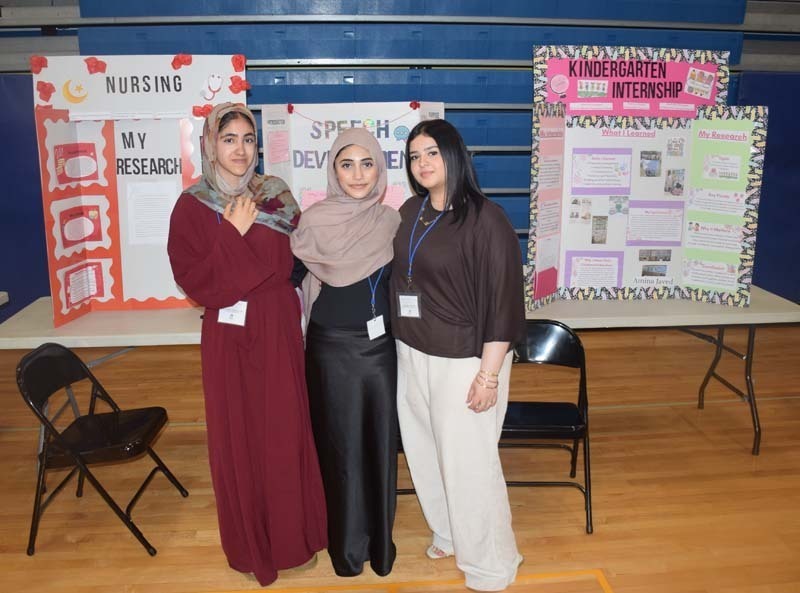 East Meadow High School’s gymnasium was transformed into a showcase of career exploration, community service and student achievement during the school’s annual Senior Project Fair.