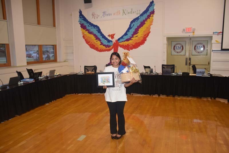 East Meadow High School student Mashuf Kibria’s artwork was selected as the official visual representation of the East Meadow Six Pillars of Character. 
