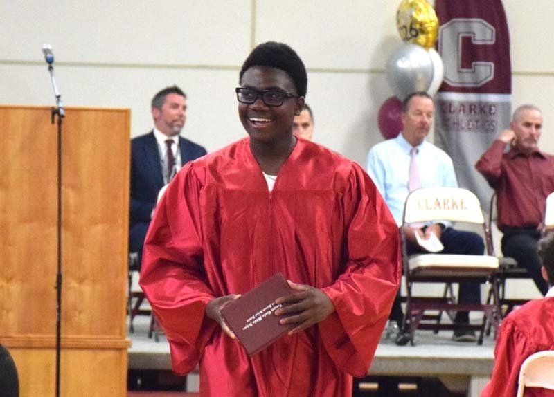 W.T. Clarke Middle School in East Meadow were proud to take the next step towards high school during their moving-up ceremony at the school’s gymnasium. 