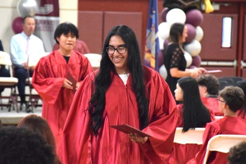 W.T. Clarke Middle School in East Meadow were proud to take the next step towards high school during their moving-up ceremony at the school’s gymnasium. 