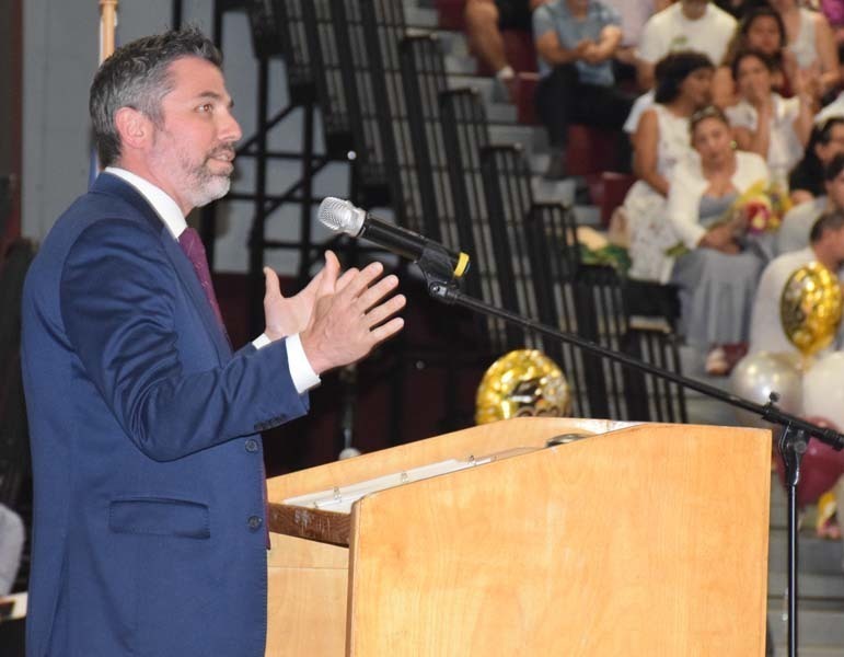 W.T. Clarke Middle School in East Meadow were proud to take the next step towards high school during their moving-up ceremony at the school’s gymnasium. 