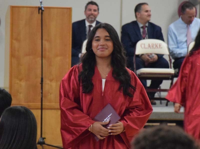 W.T. Clarke Middle School in East Meadow were proud to take the next step towards high school during their moving-up ceremony at the school’s gymnasium. 