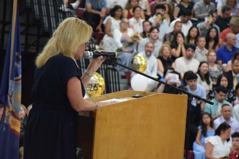 W.T. Clarke Middle School in East Meadow were proud to take the next step towards high school during their moving-up ceremony at the school’s gymnasium. 