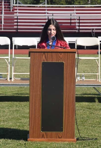 Eighth grade students at Woodland Middle School in East Meadow commemorated the culmination of their middle school years during the school’s moving-up ceremony held at the Salisbury School. 