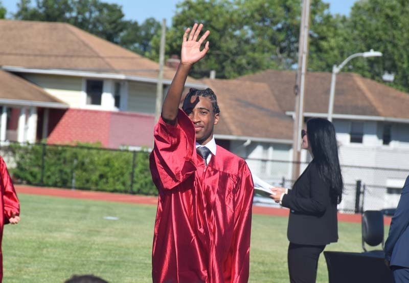 Eighth grade students at Woodland Middle School in East Meadow commemorated the culmination of their middle school years during the school’s moving-up ceremony held at the Salisbury School. 