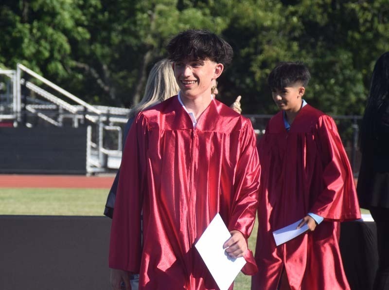 Eighth grade students at Woodland Middle School in East Meadow commemorated the culmination of their middle school years during the school’s moving-up ceremony held at the Salisbury School. 