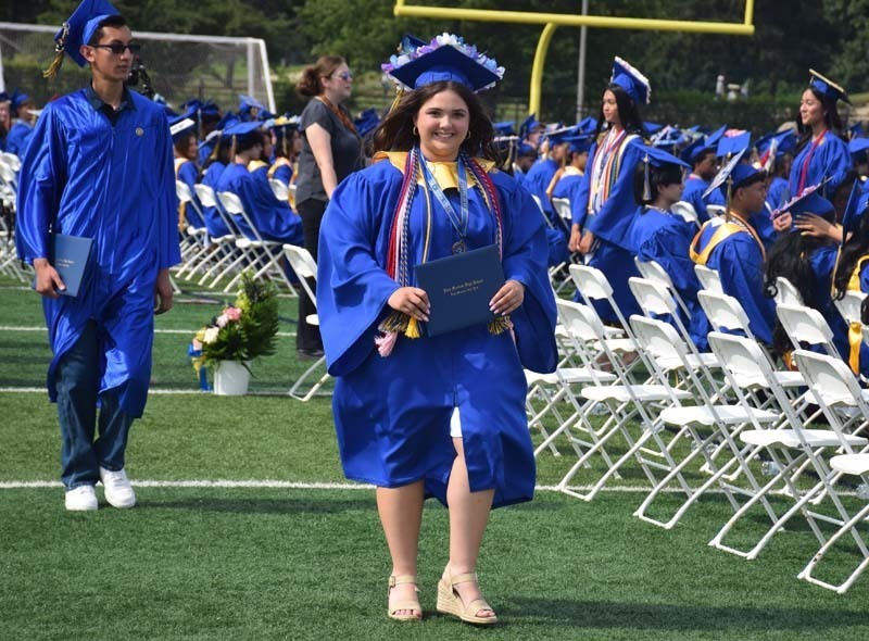 East Meadow High School seniors celebrated their completion of high school at their graduation ceremony on June 26. 