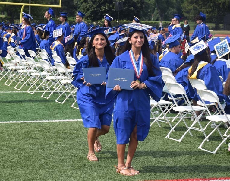 East Meadow High School seniors celebrated their completion of high school at their graduation ceremony on June 26. 