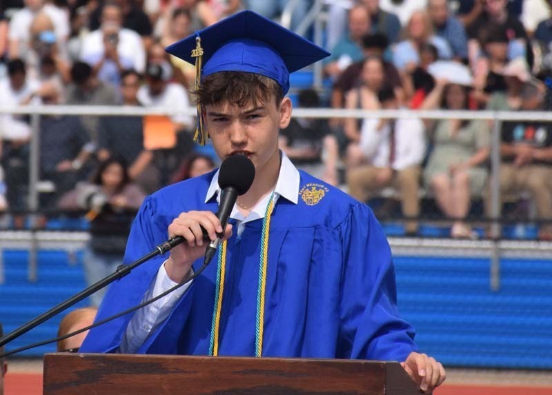 East Meadow High School seniors celebrated their completion of high school at their graduation ceremony on June 26. 