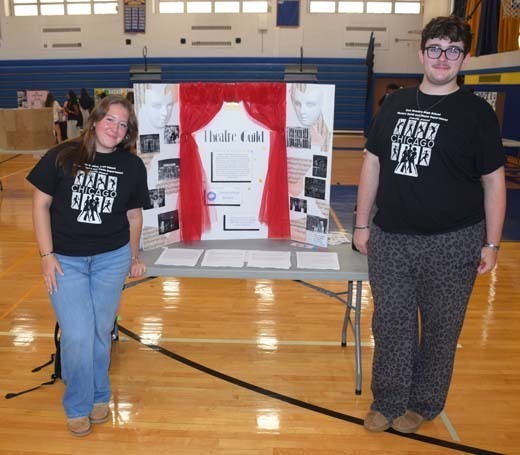 Photo of high school students with posterboard of their club.