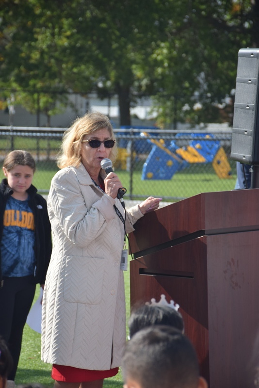 Playground ribbon cutting ceremony group photo