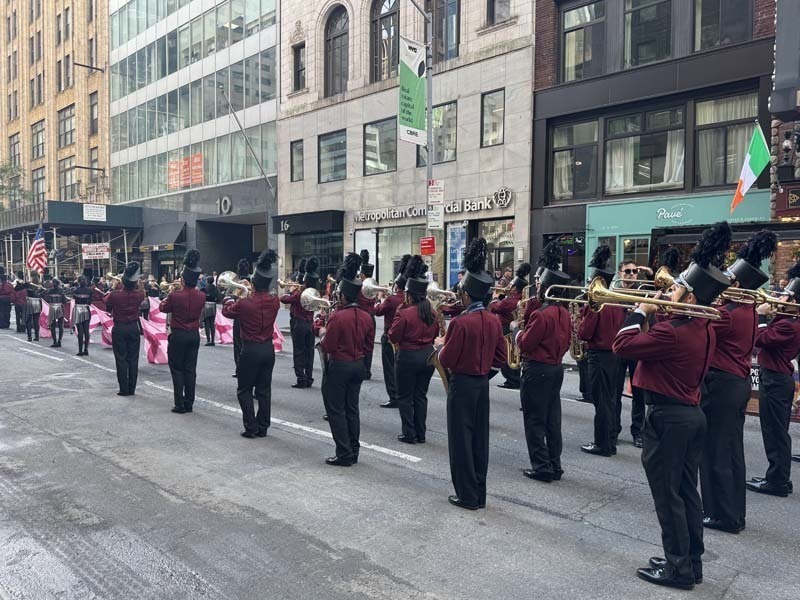 High School Marching Band proudly represented the East Meadow School District at the Deer Park Columbus Day Parade and the New York City Columbus Day Parade.