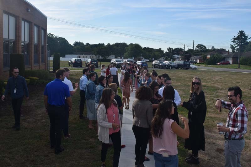 East Meadow’s newest staff members continued their new teacher orientation at the Salisbury School on Aug. 28.    