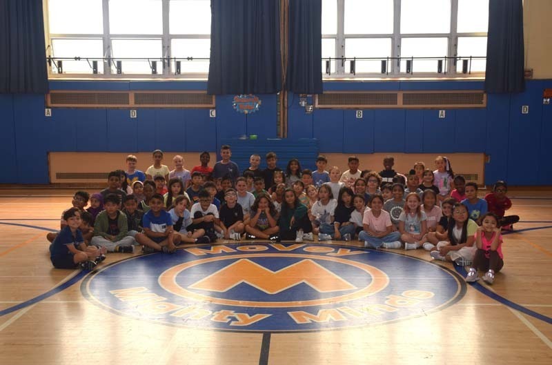 Students at McVey enjoyed gym class during the first week of school. 